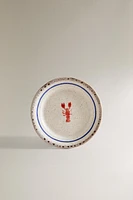 ASSIETTE À PAIN GRÈS POISSON
