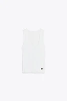 SLEEVELESS RIBBED TOP