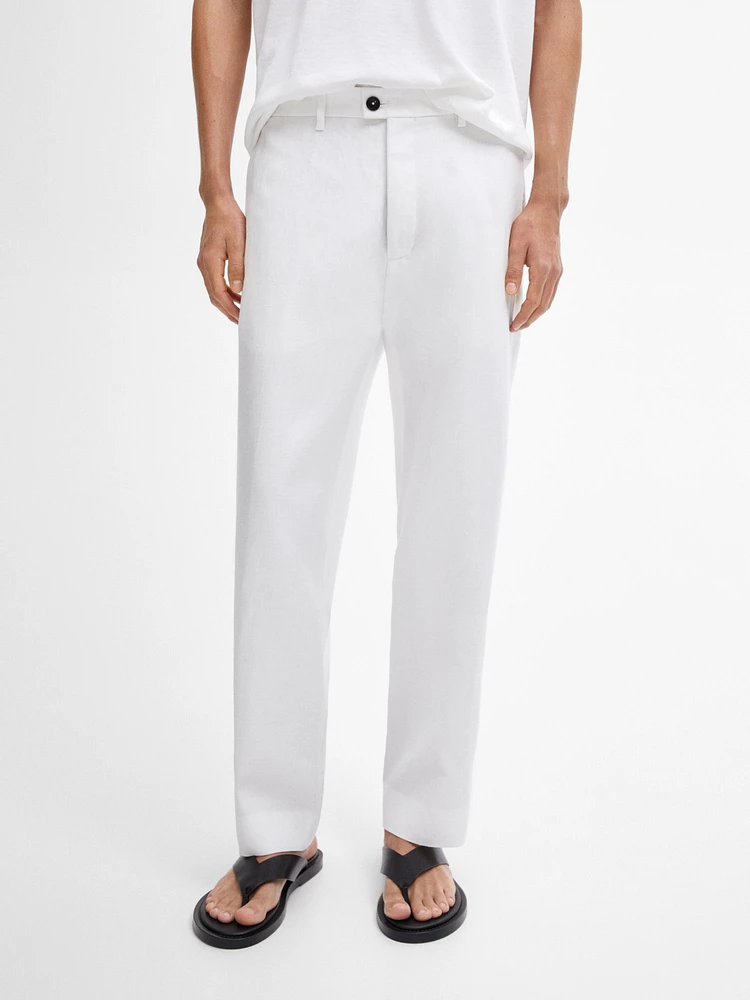 Pantalon de costume 100 % lin