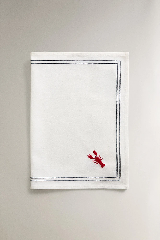 SET DE TABLE BRODERIE LANGOUSTE