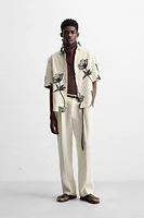 CONTRAST EMBROIDERY SHIRT