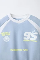 SWEAT À PANNEAUX AVEC INSCRIPTION
