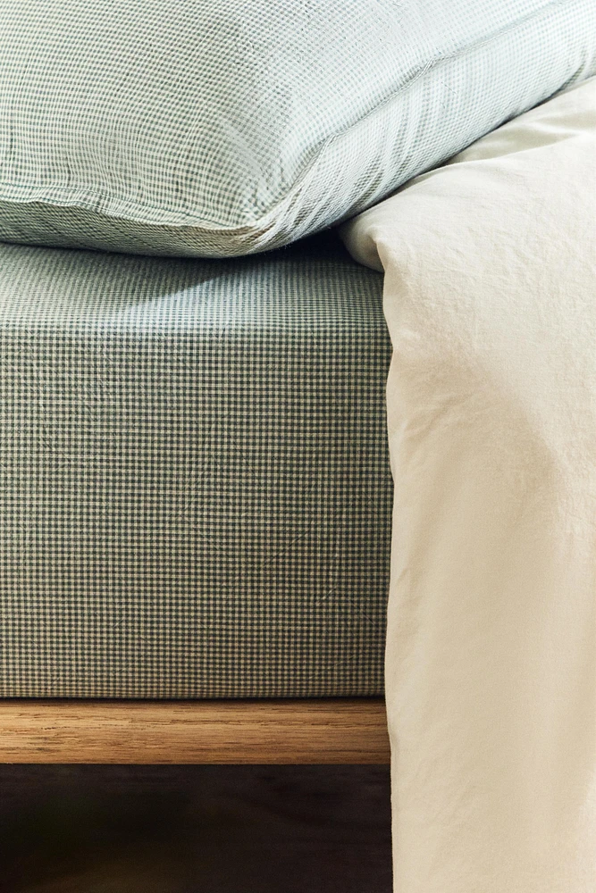 CHILDREN’S GINGHAM FITTED SHEET