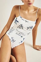 PRINTED BEACH SWIMSUIT