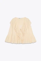 RUFFLED KNIT TOP