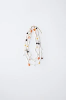COLLIER CORDE FANTAISIE ET COQUILLAGES