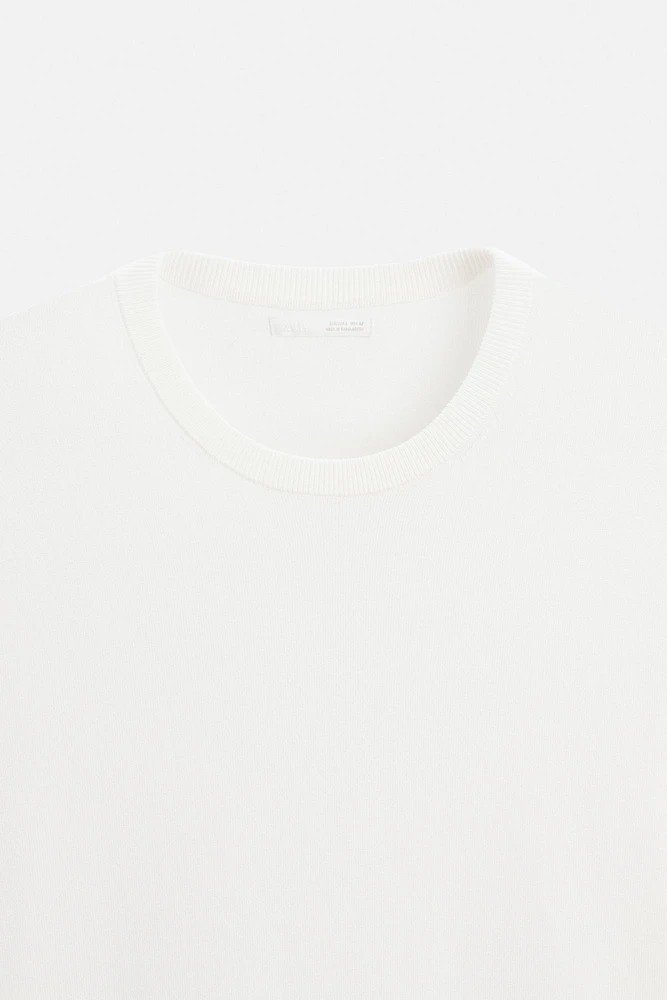 T-SHIRT EN MAILLE MÉLANGE VISCOSE