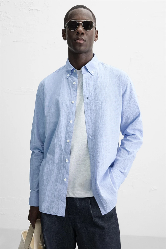 CHEMISE REGULAR FIT EFFET FROISSÉ