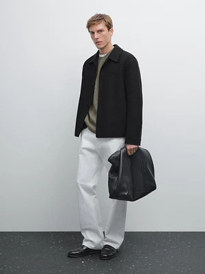 Double-layer wool jacket