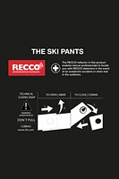 RECCO® TECHNOLOGY WATER RESISTANT AND WIND PROTECTION FLARED PANTS SKI COLLECTION