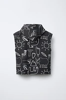 ALL-OVER ALGO DE JAIME © PRINT HOODED VEST
