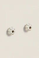 SET OF CERAMIC FLOWER KNOBS (SET 2