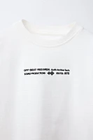 EMBROIDERED TEXT T-SHIRT