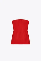 SHORT STRAPLESS DRESS