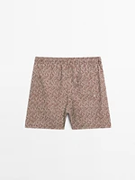 Regular fit printed swimming trunks