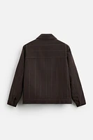 STRIPED POCKET OVERSHIRT