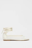 LIMITED EDITION OPEN TOE MESH FLAT SHOES