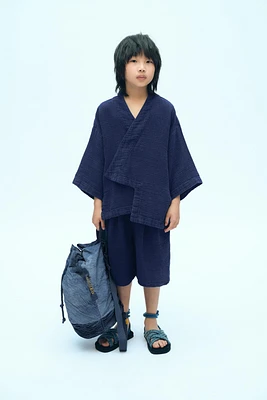 WRAP DENIM KIMONO X FANGLU LIN