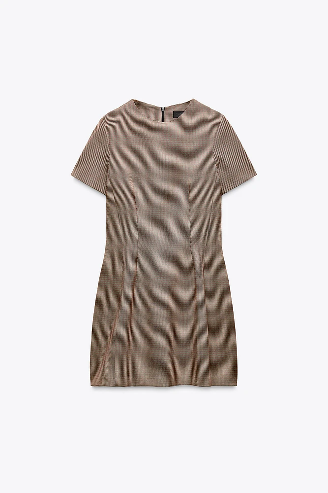 PLEATED PLAID DRESS ZW COLLECTION