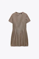 PLEATED PLAID DRESS ZW COLLECTION