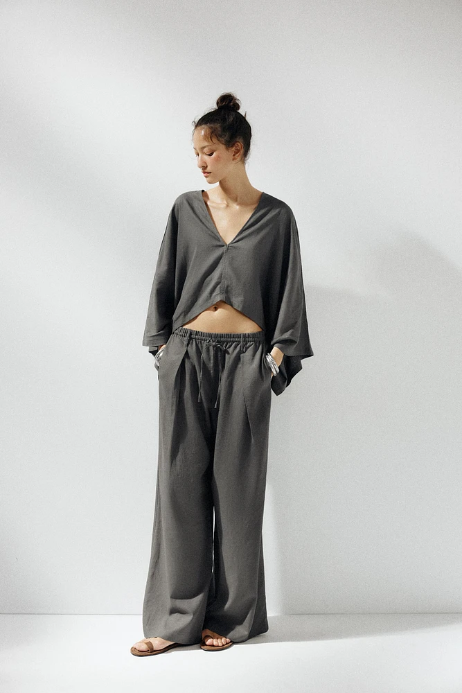 ASYMMETRIC CAPE KIMONO