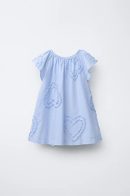EMBROIDERED HEART DRESS