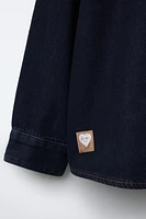 LABEL DENIM OVERSHIRT
