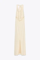 LONG HALTER DRESS