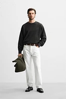 DIAGONAL TEXTURED SWEATSHIRT