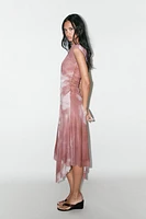 RUCHED TULLE DRESS