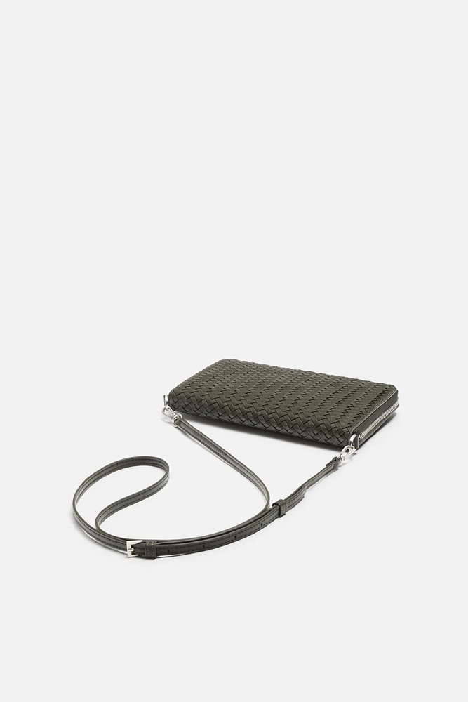 WOVEN CROSSBODY WALLET BAG