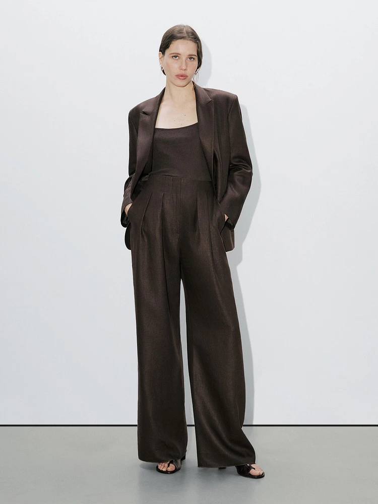 Blazer croisé 100 % lin
