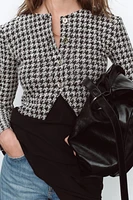 BLOUSON PIED-DE-POULE