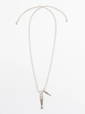 Collier cordon soie poissons