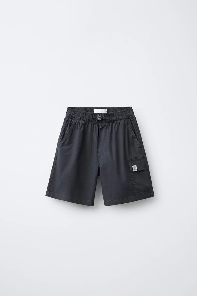 POPLIN CARGO SHORTS