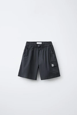POPLIN CARGO SHORTS