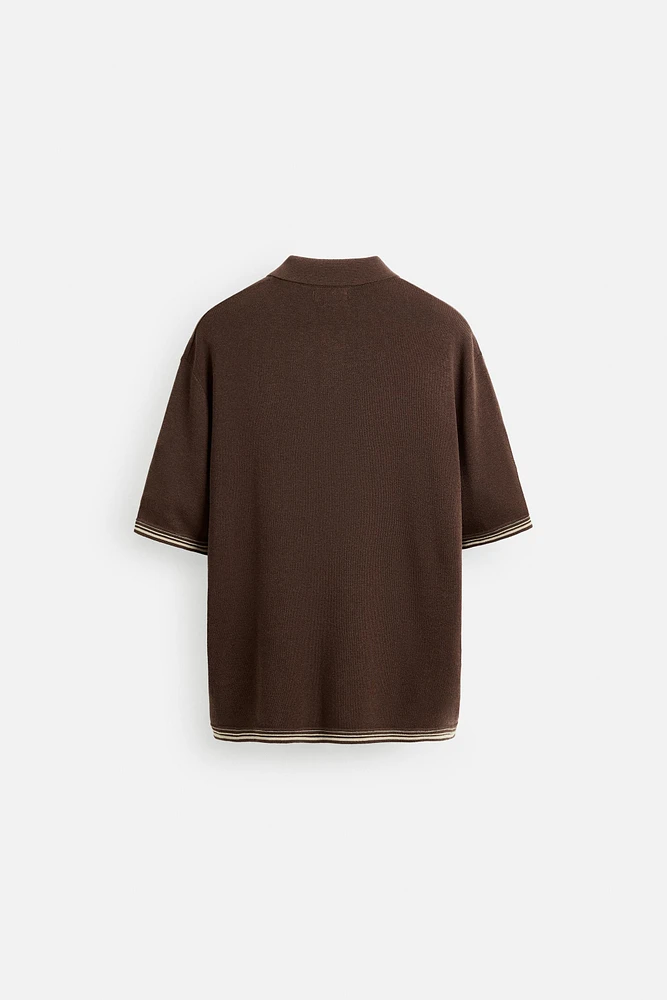 FLOWY KNIT SHIRT
