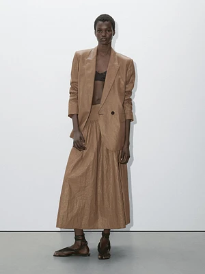 Midi skirt with scalloped yoke detail - Studio