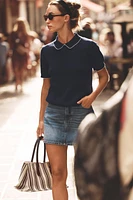 CONTRAST TRIM KNIT TOP