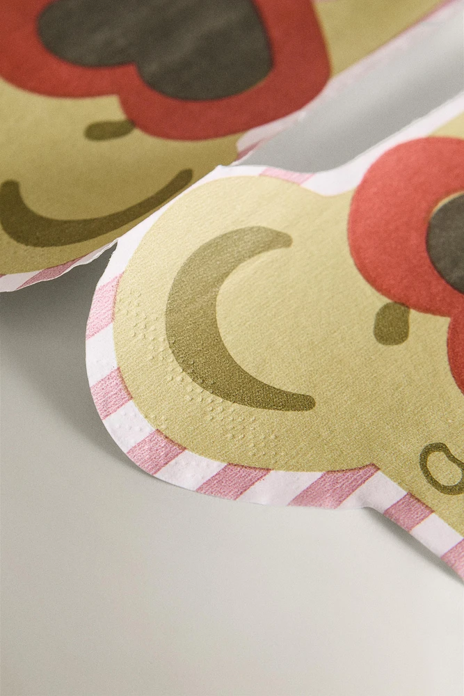 SERVIETTES DE TABLE PAPIER ENFANT GUÉPARD (LOT DE 20)
