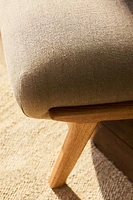 UPHOLSTERED LINEN ACCENT CHAIR