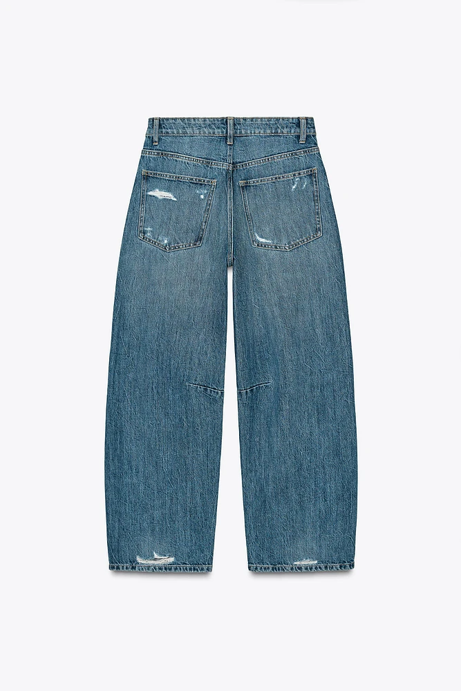 JEAN TRF BAGGY BALLOON DÉCHIRURES TAILLE NORMALE