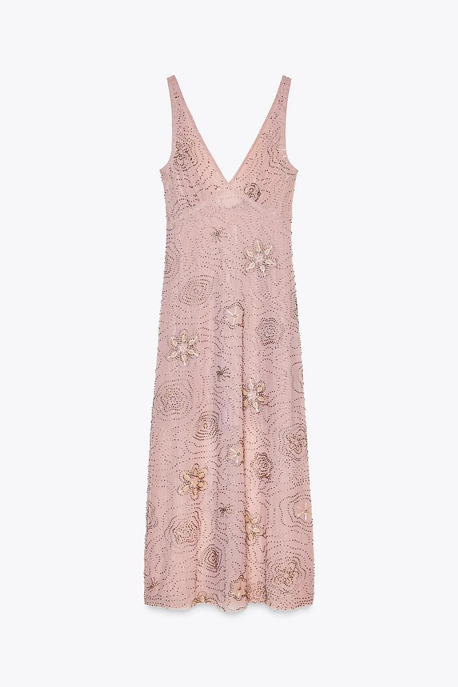 BEADED MIDI DRESS