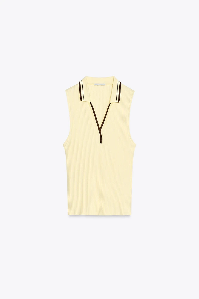 RIBBED POLO