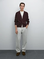 Cardigan texturé 100 % coton
