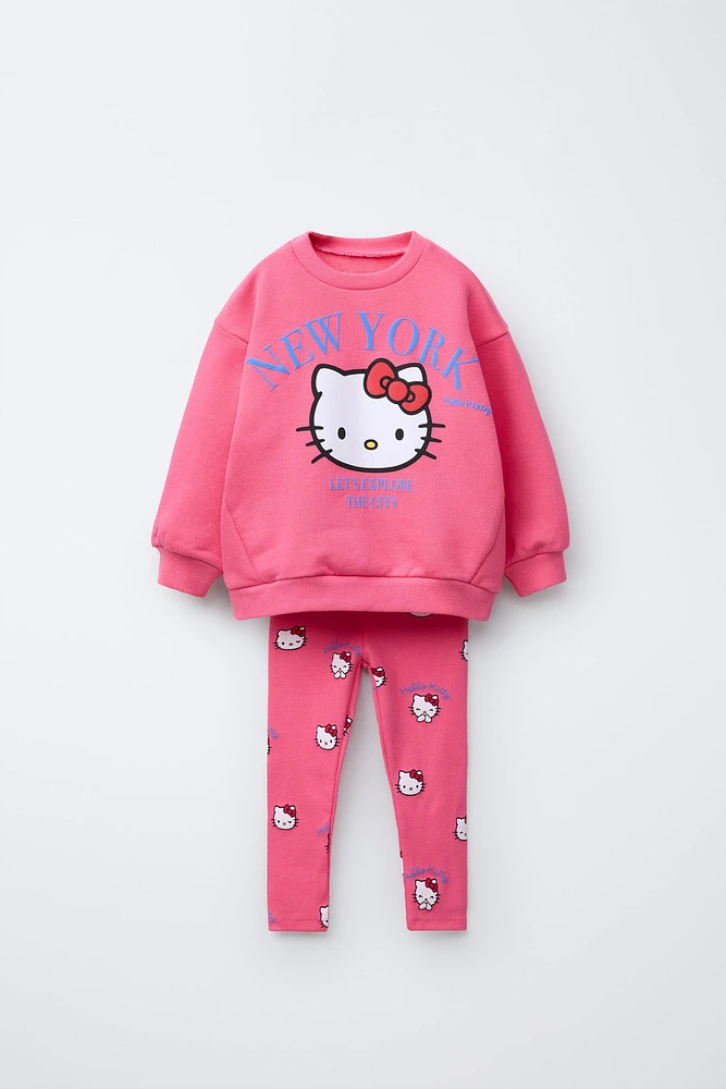 HELLO KITTY © SANRIO RIBBED SWEATSHIRT AND LEGGINGS SET