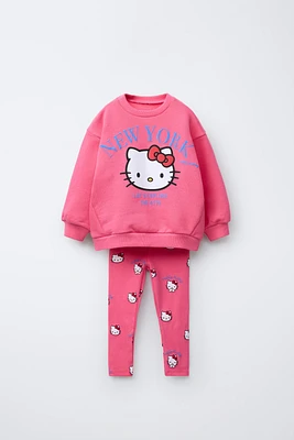 HELLO KITTY © SANRIO RIBBED SWEATSHIRT AND LEGGINGS SET