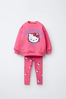 HELLO KITTY © SANRIO RIBBED SWEATSHIRT AND LEGGINGS SET
