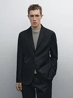 Soft cotton blend blazer