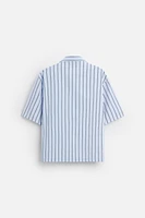 STRIPED SHIRT WITH EMBROIDERY